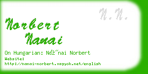 norbert nanai business card